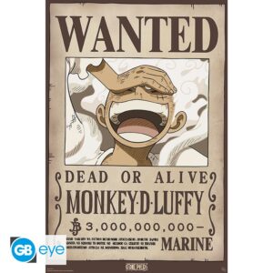 One Piece Wanted Monkey D. Luffy New Plakát